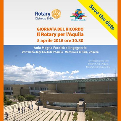 Giornata del Ricordo - Il Rotary per L’Aquila - 5 aprile 2016