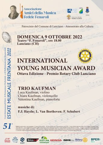 Premio Rotary Club Lanciano 2022 - International EMF Young  Musician
